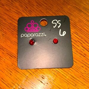Red stud earrings